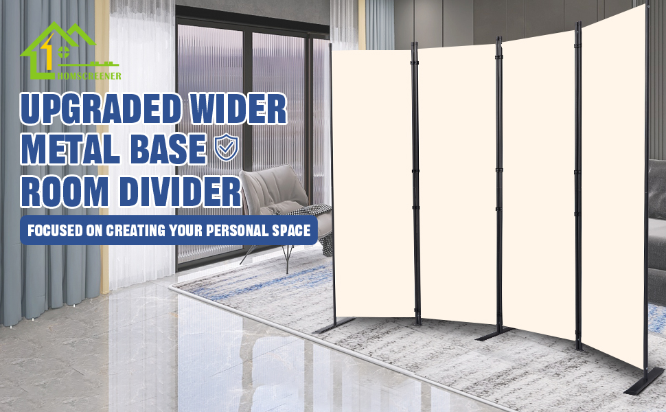 Folding Privacy Screen Room Divider for Living Room, Bedroom, Bathroom, Office, Salon