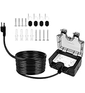Outdoor Power Outlet Box 15A 110V with 20 Ft Extension Cord IP66 Waterproof Outdoor Outlet Extend...