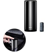 Tumecos Car Trash Can Vehicle Automotive Cup Holder Bottle Trash Can Garbage Can with Lid Dust Bo...