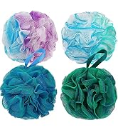 DadyMart Bath Shower Loofah Sponge 75g Bath Mesh Pouf Shower Ball Body Scrubber Exfoliating Bath ...