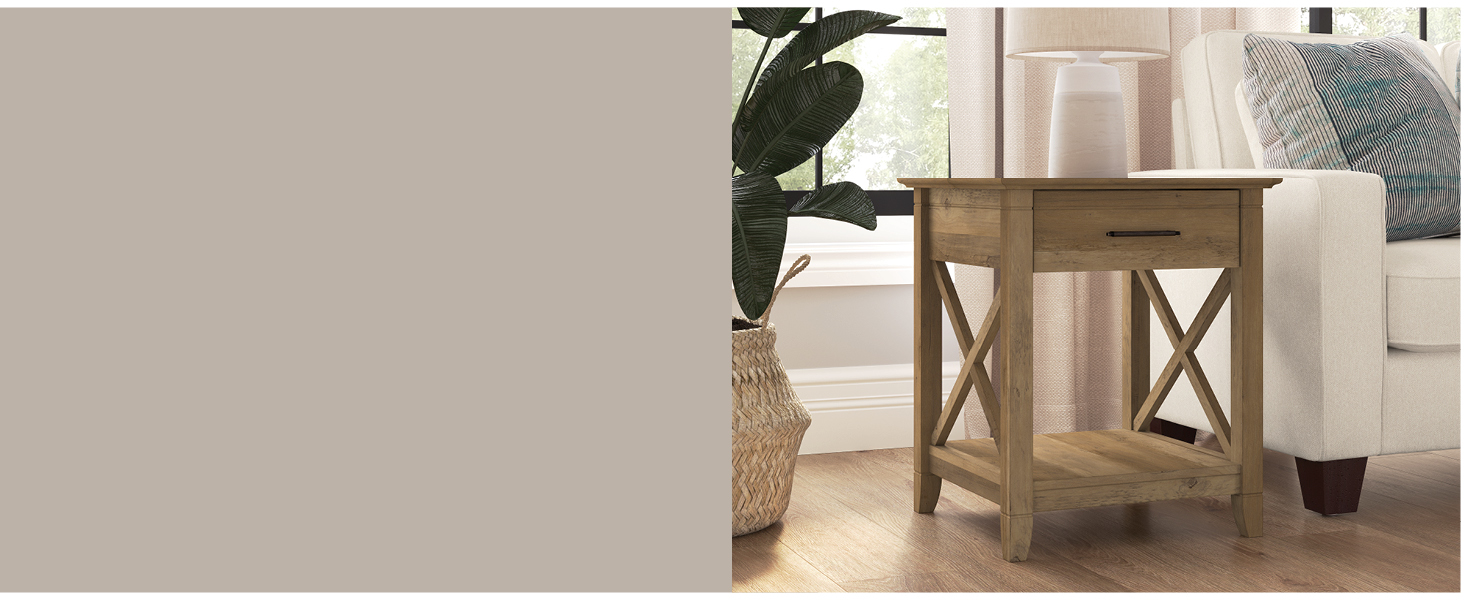 small end table with storage side accent living room organization set farmhouse coastal wood wooden
