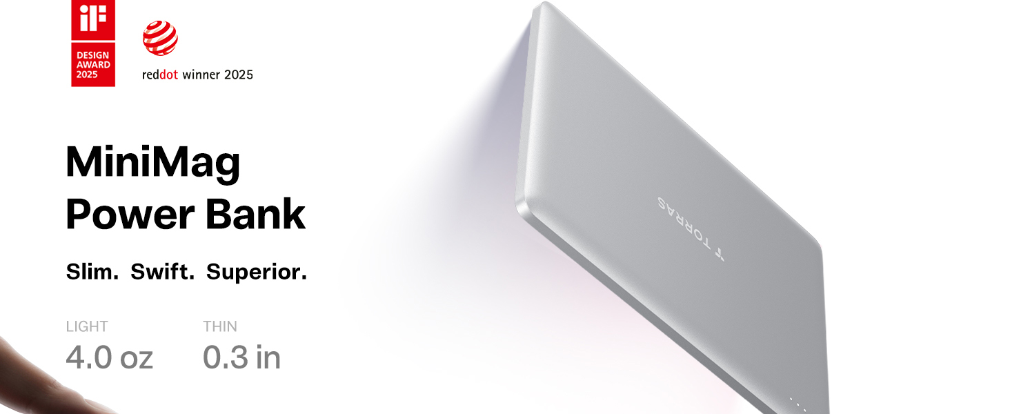 minimag power bank, slim.swift.superior ,light4.0 oz ,thin 0.3 in