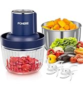 FOHERE Food Processor, Meat Grinder Vegetable Chopper For Home Use,300W Electric Food Chopper Wit...