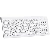 Wireless Bluetooth Keyboard, Dual Mode (Bluetooth + 2.4G), Slim Rechargeable Wireless Keyboard, F...