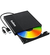 Kosbees CD Burner,External CD/DVD Drive for Laptop,Ultra-Slim DVD Player for Laptop,USB 3.0 Type ...