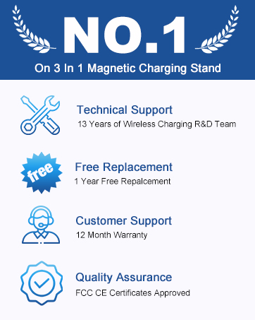 magsafe charger stand 3 in 1 magnetic wireless charging station apple watch iphone 17 16 15 airpods