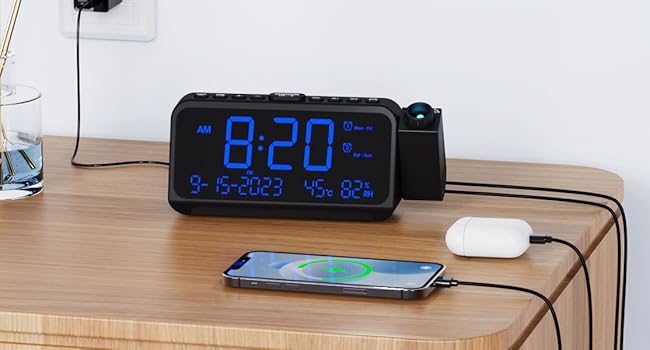 alarm clock with projection on ceiling clock projects time on ceiling projector clock for bedroom