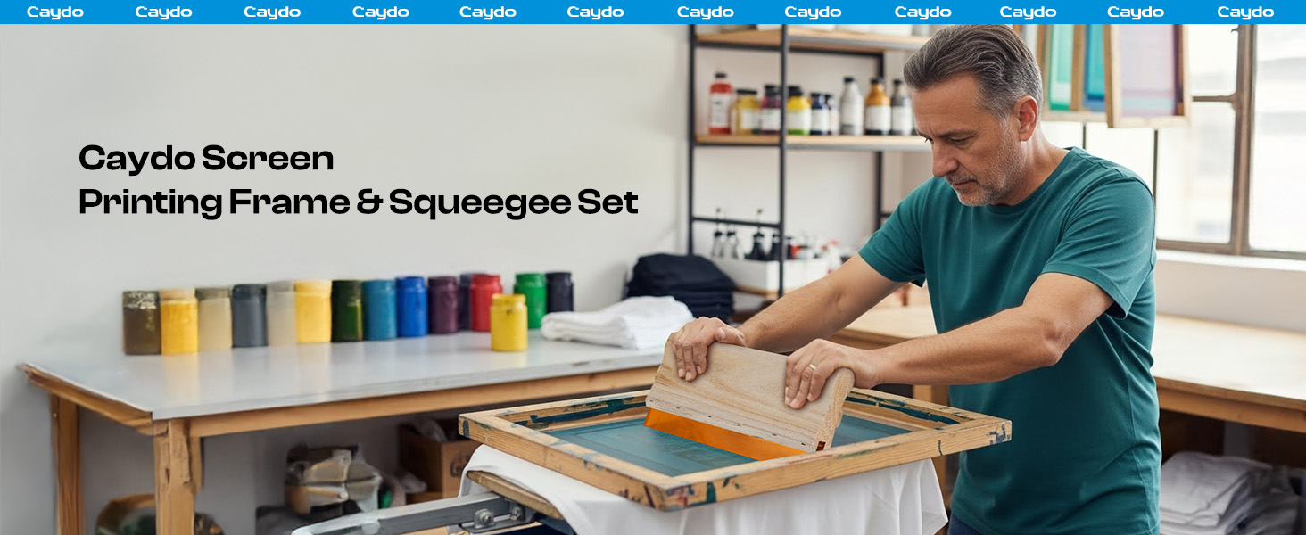 Caydo Screen Printing Frame &amp;amp; Squeegee Set