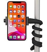 iTODOS Portable Flexible Cell Phone Holder Stand for Treadmill, Spin Bike, Bed, Car, Kitchen, Des...