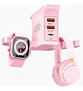 Under Desk Headphone Stand with Charging Station,Dual Headset Hooks, 2 QC3.0 USB A Ports &amp; 20W PD...