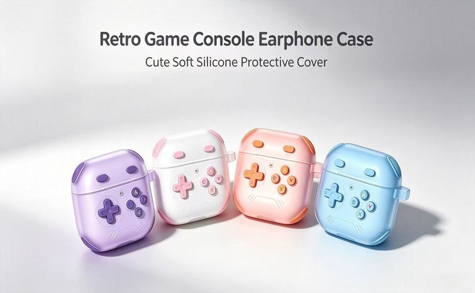 Jelly Color Game Console Shaped Earbuds Case