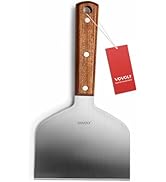 Vovoly Extra Wide Griddle Scraper, 5.5''x5.5'' Smashed Burger Scraper Grill Scraper Spatula Burge...