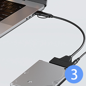 Plug in the USB porton PC/laptop.