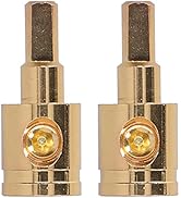 Fydun 2pcs 0GA Wire Reducer Terminal Connector 1/0 Gauge to 4 Gauge Wire Reducer Pure Copper Gold...
