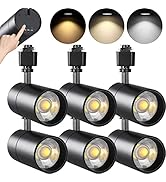 VANoopee 3-Color 20W Dimmable LED Track Lighting Heads H Type - Bright Track Light Fixtures Ceili...