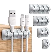 Syncwire Cable Clips, 5 Pack Gray Cord Organizer Cable Management Self Adhesive Cable Holder for ...