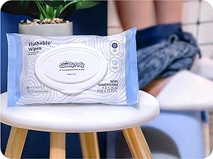 Flushable wipes