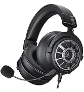 EKSA Gaming Headset with Microphone for PS5 PS4 PC Switch, Over-Ear Headphones with Detachable No...