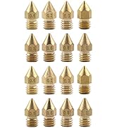 Ellbest 16PCS MK8 Extruder Head 3D Printer Nozzles 0.1mm, 0.2mm, 0.3mm, 0.4mm, 0.5mm, 0.6mm, 0.8m...