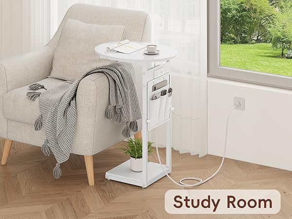 c shaped end table