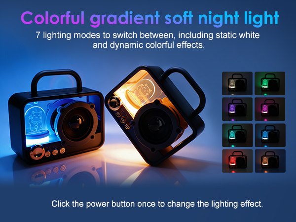 portable speakers wireless shower small mini bluetooth speaker night light up Cute Old Fashion Style