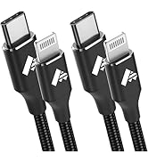 USB C to Lightning Cable 3ft 2Pack,Power Delivery USB C iPhone Cables MFi Certified Braided Type ...