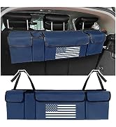 Turcee Car Trunk Organizer,Large Capacity Car Storage Organizer with US Flag Design,Hanging Folda...