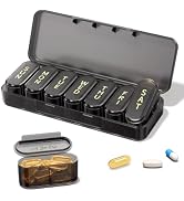 Daviky Pill Organizer 7 Day, Large Capacity Weekly Pill Box Once a Day | Portable Travel Medicine...