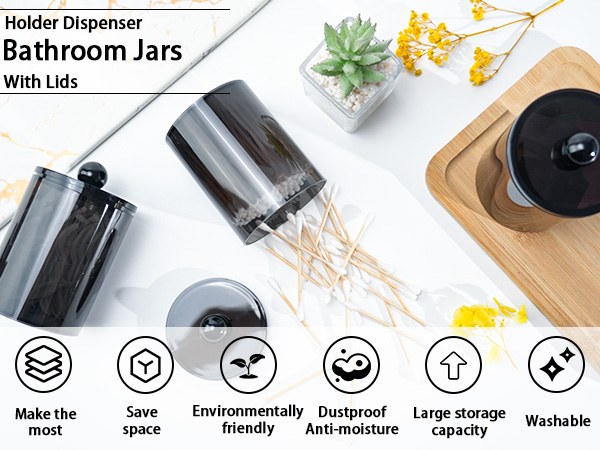 black q tip holder