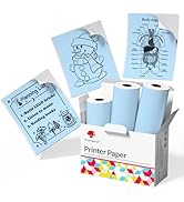 Phomemo Blue Self-Adhesive Thermal Paper, Glossy Printable Sticker Paper for Phomemo T02/M02X/M02...