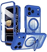 v-Golvin for iPhone 17 Pro Max Case,[Magnetic Stand][Fit for MagSafe][Glitter Card][Built-in 9H+ ...