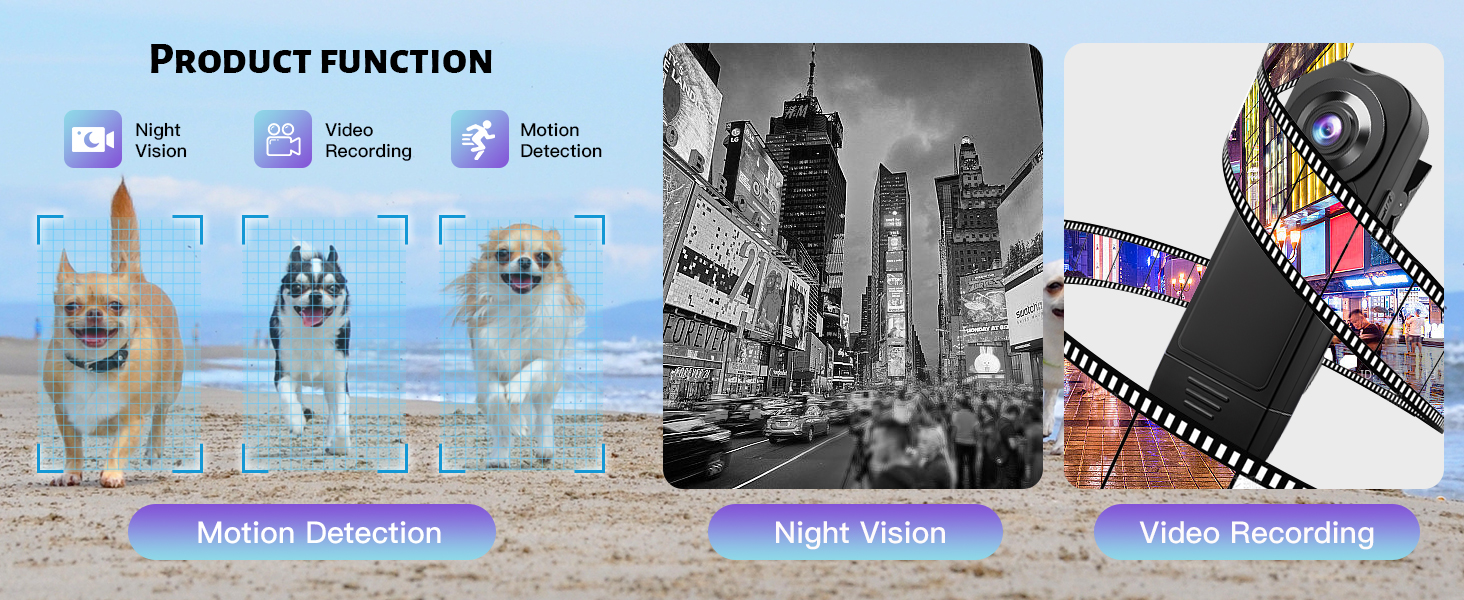 Viewing at dark , loop video recording and motion detection good video recorder