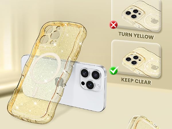 crystal Clear case transparent case magnetic case glitter case Glossy case cute case aesthetic case