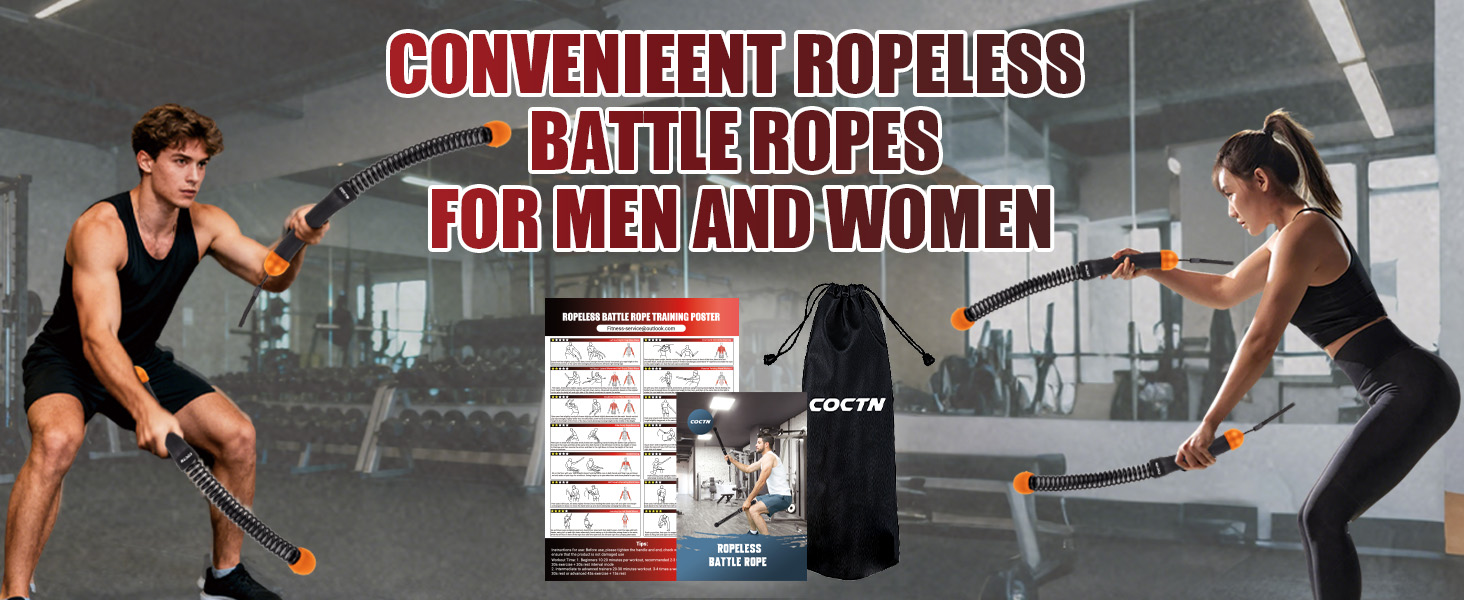 CONVENIEENT ROPELESS BATTLE ROPES FOR MEN AND WOMEN