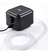 hygger Quietest Aquarium Air Pump, Adjustable Oxygen Pump 2 Air Outlets Ultra Silent Powerful Aer...