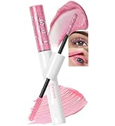 Easilydays Glitter Mascara for Eyelashes, Double-Ended Diamond &amp; Matte Waterproof Mascara Black B...