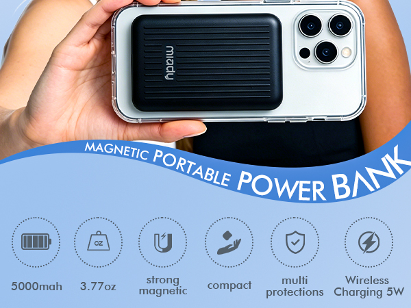MagSafe-Compatible Wireless Portable Charger