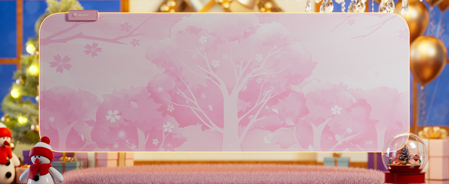 Pink Large RGB LED Gaming Mouse Pad