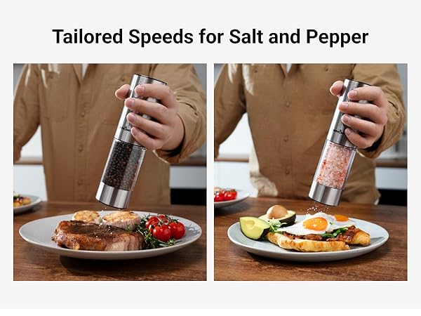 Tailored Speeds for Salt and Pepper
