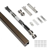 HBL’ 72Inch Pocket Door Hardware Kit with Soft Close Feature – Heavy-Duty Aluminum Track Set, Smo...
