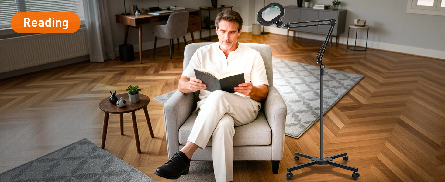 LED magnifying lamp magnifying glass for reading reading light reading lamps floor standing
