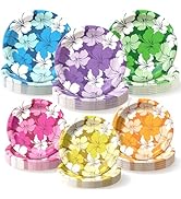 OuMuaMua 100pcs Tropical Hibiscus Party Paper Plates, 7 and 9 inch Hawaiian Disposable Plates for...