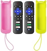 SOTATOO 2 Pack Replacement Remote for Roku TV with Soft Protective Case(Glow in The Dark), Univer...