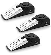 Rosoenvi 3 Pack Door Stop Alarm, Door Stopper with 120DB Security Alarm, Floor Wedge Door Stop Si...