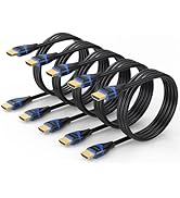 ApoJodly 4K HDMI Cable 4FT 5-Pack, High Speed HDMI 2.0 Cable 4 Foot Ultra HD HDMI to HDMI Cord 4K...