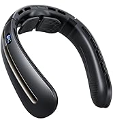 SWEETFULL Neck Fan, 3 Turbo Portable Fans with Neck Support, 4 Speed &amp; LED Display, 5200mAh Recha...