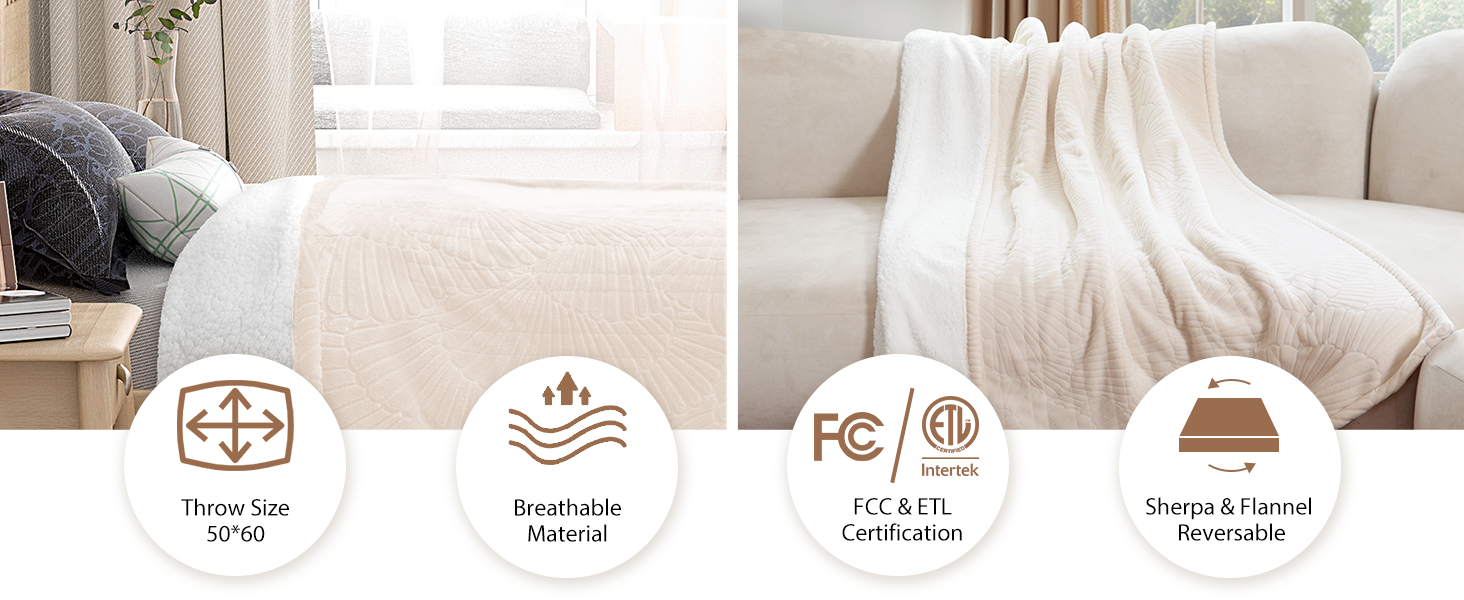 heated blanket throw