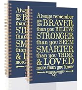 BNMBQKL 2Pcs Spiral Journal Notebook for Women Men, A5 Motivational Journal with 100 Pages, Colle...