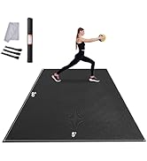 VEVOR Large Exercise Mat, 12'x6'/10'x6'/9'x6'/8'x6'/8'x5'/7'x5'/6'x4' (7mm) Extra Thick, Non Slip...