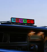 MICTUNING P4-NEON 4 Gang Switch Panel, Color-Coded Backlit Silicone Buttons, Universal Relay Cont...